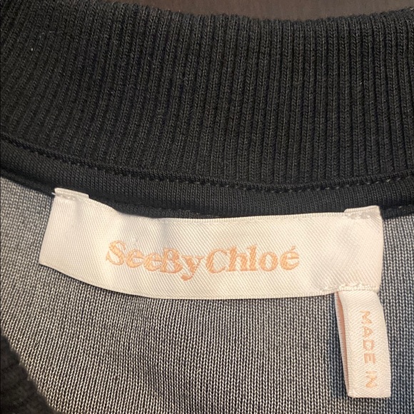 See By Chloe Black Crew Neck Sweater size M. - Picture 2 of 9